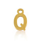 Stainless steel charm initial Q Gold